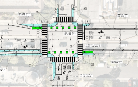 Rendering of intersection plan at Bay and Hill St.